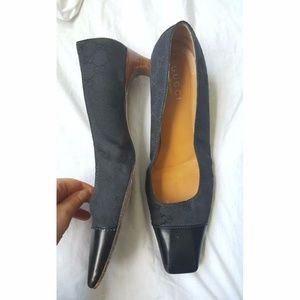 Gucci Square Toe Kitten Heels 9.5